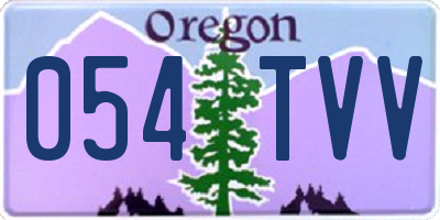 OR license plate 054TVV