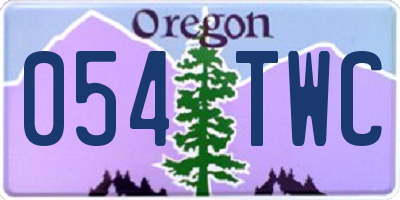 OR license plate 054TWC