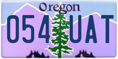 OR license plate 054UAT