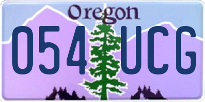 OR license plate 054UCG