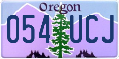 OR license plate 054UCJ