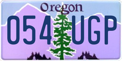 OR license plate 054UGP