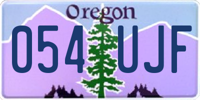 OR license plate 054UJF