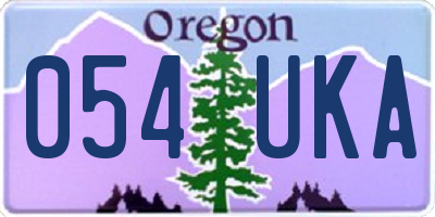 OR license plate 054UKA