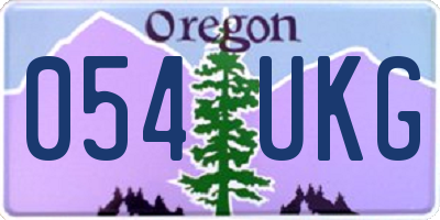 OR license plate 054UKG