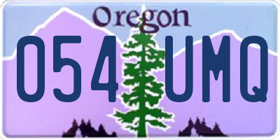 OR license plate 054UMQ