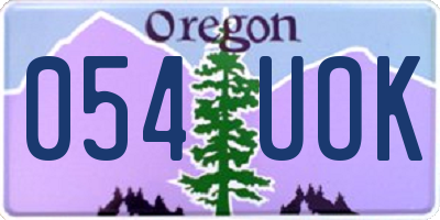 OR license plate 054UOK