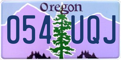 OR license plate 054UQJ