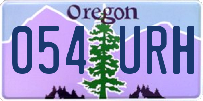 OR license plate 054URH