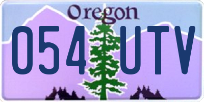 OR license plate 054UTV