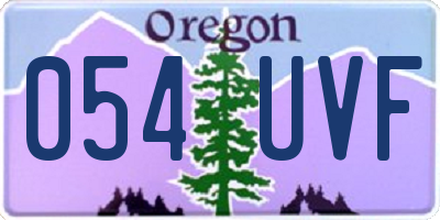 OR license plate 054UVF