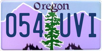 OR license plate 054UVI