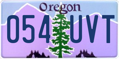 OR license plate 054UVT