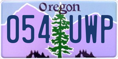 OR license plate 054UWP