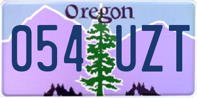 OR license plate 054UZT