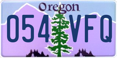 OR license plate 054VFQ
