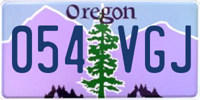 OR license plate 054VGJ