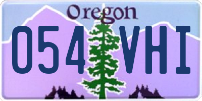 OR license plate 054VHI