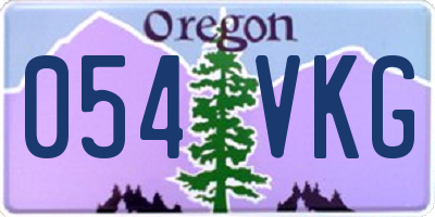 OR license plate 054VKG