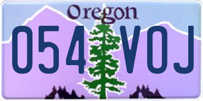 OR license plate 054VOJ