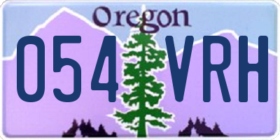 OR license plate 054VRH