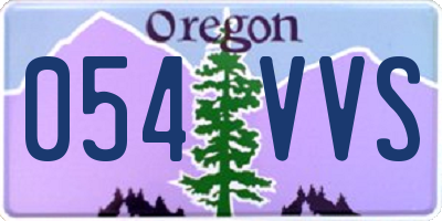 OR license plate 054VVS