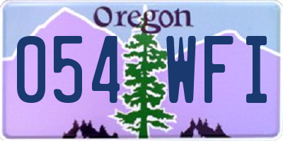 OR license plate 054WFI