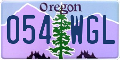 OR license plate 054WGL
