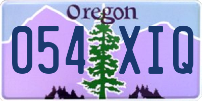OR license plate 054XIQ