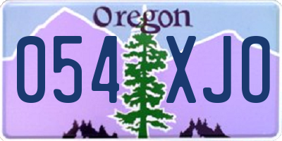 OR license plate 054XJO