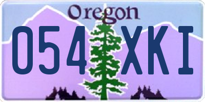 OR license plate 054XKI