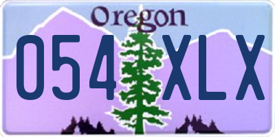 OR license plate 054XLX