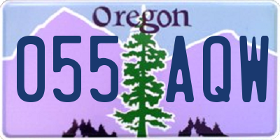 OR license plate 055AQW