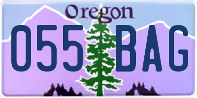 OR license plate 055BAG