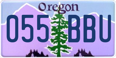 OR license plate 055BBU