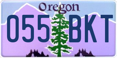 OR license plate 055BKT