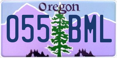 OR license plate 055BML