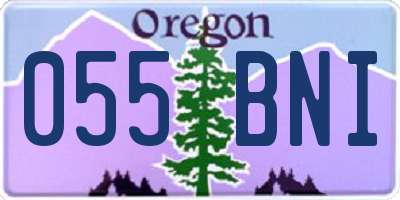 OR license plate 055BNI