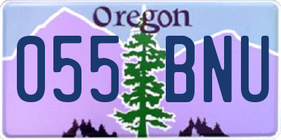 OR license plate 055BNU
