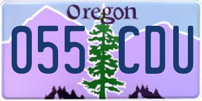OR license plate 055CDU