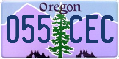 OR license plate 055CEC