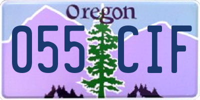 OR license plate 055CIF