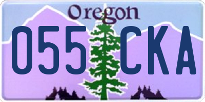OR license plate 055CKA