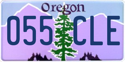 OR license plate 055CLE