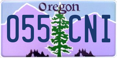 OR license plate 055CNI