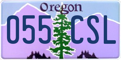OR license plate 055CSL