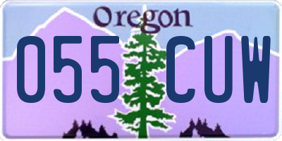 OR license plate 055CUW