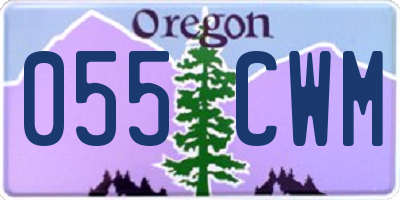OR license plate 055CWM