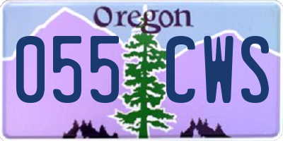 OR license plate 055CWS