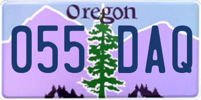 OR license plate 055DAQ